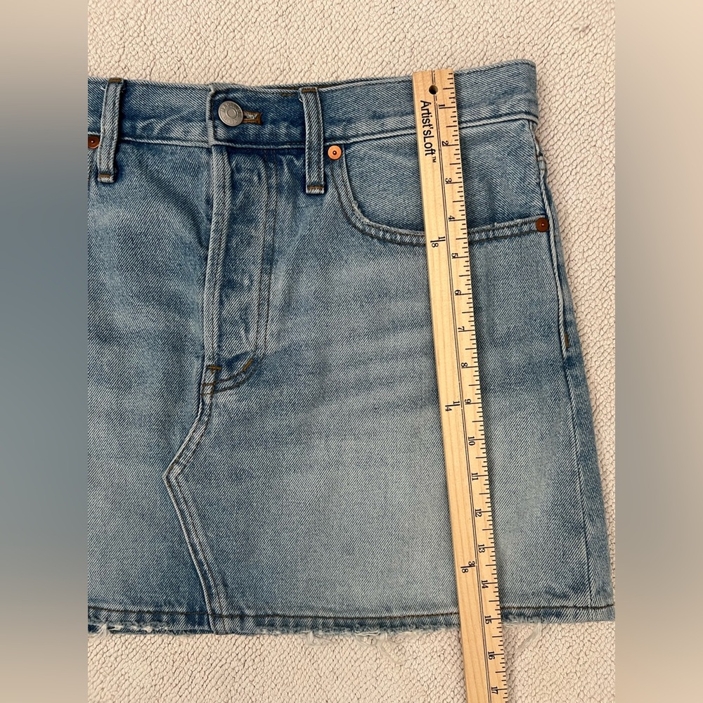 Madewell Women’s Denim Mini Skirt | Color: Blue | Size: 29 - Picture 10 of 12